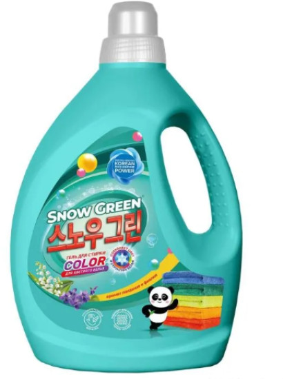 Гель для стирки с энзимами Green Color для цветных тканей, 3л
