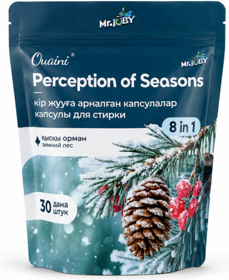 Капсулы для стирки Ouaini 8в1, зимний лес, 30шт