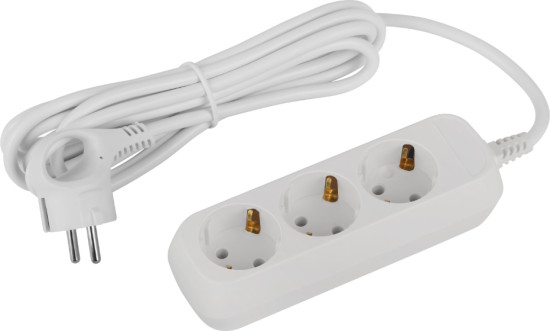 Удлинитель электрический UDL-16-330-E Greenline 3 розетки с заземлением 3м ПВС