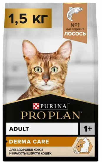 Сухой корм для взрослых кошек Elegant Skin & Coat, лосось