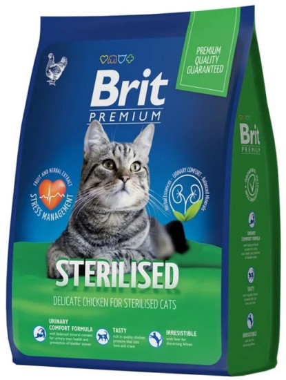 Сухой корм для стерилизованных кошек Premium Sterilised, курица