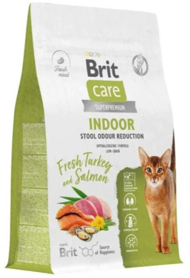 Сухой корм для взрослых кошек Care Indoor Stool Odour Reduction, индейка