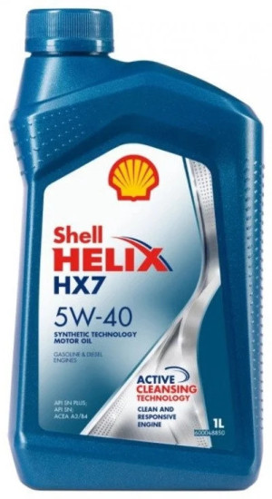 Моторное масло Полусинтетическое SHELL HELIX HX7 5W-40 1 л