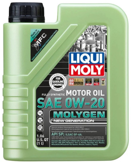 Моторное масло синтетическое Liqui Moly Molygen New Generation 0W-20, 1 л