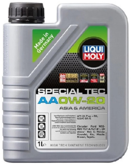 Моторное масло синтетическое Liqui Moly Special TEC AA 0W-20, 1 л