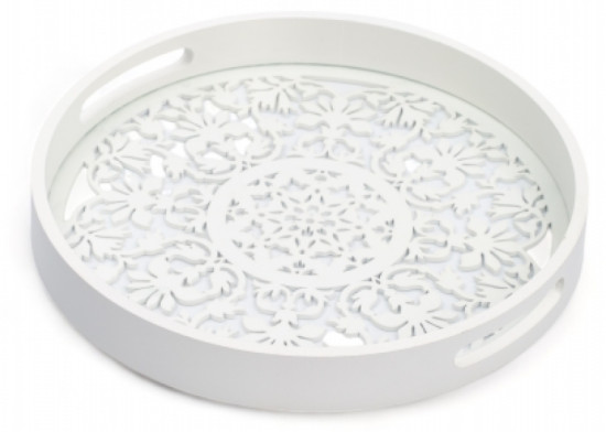 Поднос круглый WHITE LACE