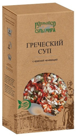 Греческий суп с красной чечевицей