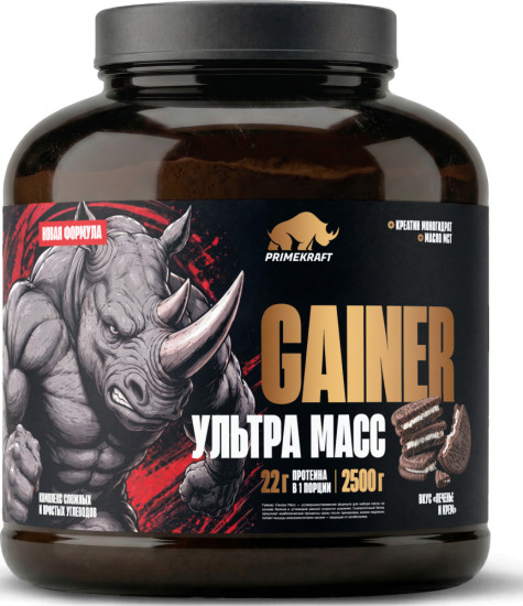 Гейнер для набора мышечной массы и веса MASS GAINER ULTRA со вкусом печенье и крем