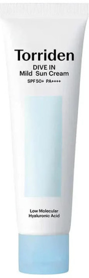 Dive In Low Mild Sun Cream SPF50+ PA++++ Увлажняющий минеральный солнцезащитный крем