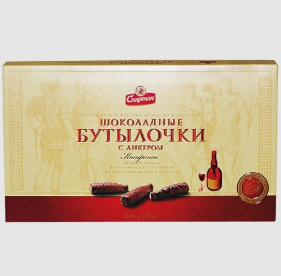 Конфеты Шоколадные бутылочки с ликером 168 г