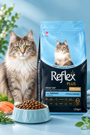 Сухой корм для взрослых стерилизованных кошек со вкусом лосось Sterilised Food Salmon