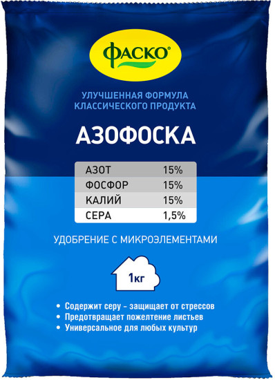 Удобрение минеральное сухое универсальное Азофоска 1 кг