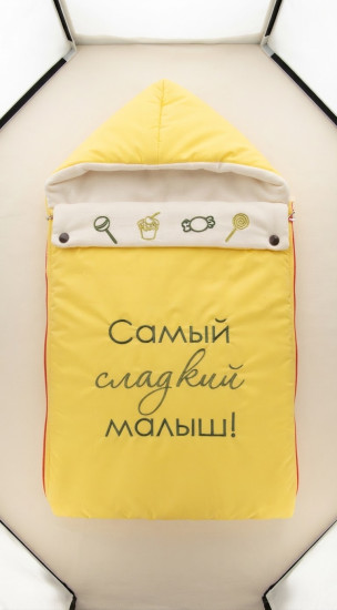 Конверт для новорожденных утепленный из плащевки на молнии