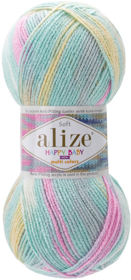 Пряжа для вязания «Happy Baby New Multi Colors», цвет 52992 секционный