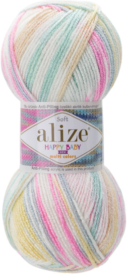 Пряжа для вязания «Happy Baby New Multi Colors», цвет 52995 секционный