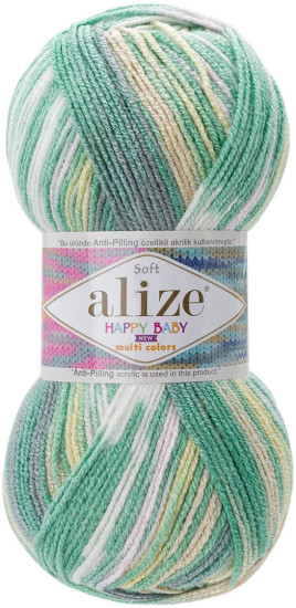 Пряжа для вязания «Happy Baby New Multi Colors», цвет 52996 секционный