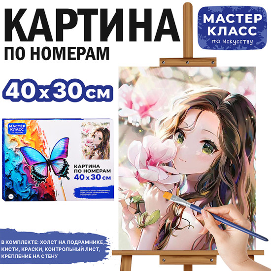 Картина по номерам «Аниме девушка»