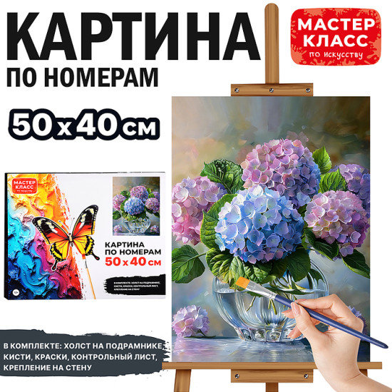 Картина по номерам «Букет гортензий»