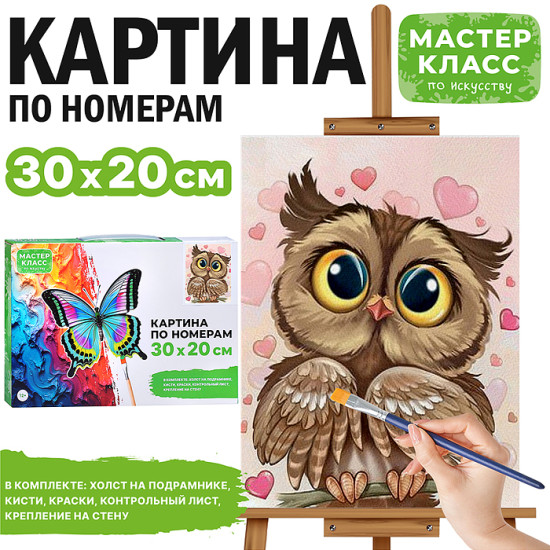 Картина по номерам «Влюблённая сова»