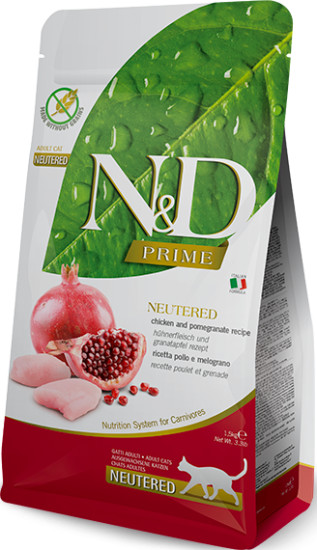 N&d prime cat chicken & pomegranate neutered adult