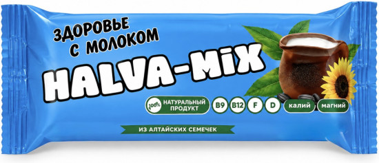 Батончик HALVA-MIX c молоком в шоколадной глазури 60 г