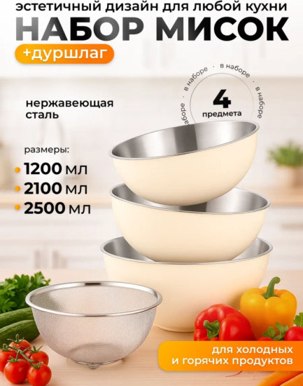Миска набор кухонный