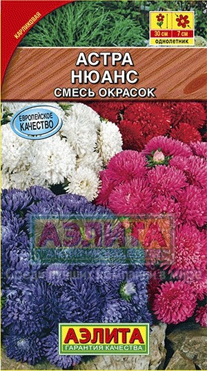 Семена. Астра карликовая «Нюанс» смесь, 0,2 г