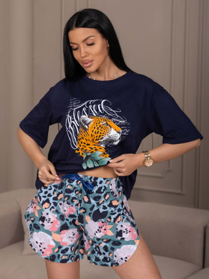 Костюм женский домашний с футболкой и шортами