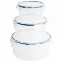 Набор пластиковых круглых контейнеров «Webber» (3 штуки) | Банки и контейнеры для хранения | Webber