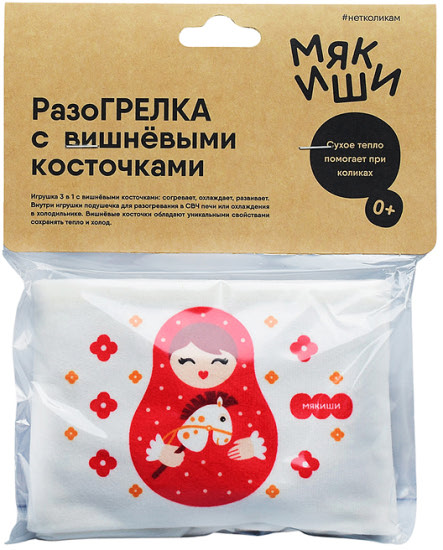 Игрушка-разогрелка с вишнёвыми косточками «Матрёшка»