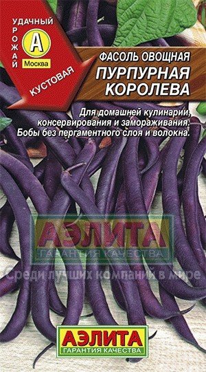 Семена. Фасоль «Пурпурная королева», 5 г