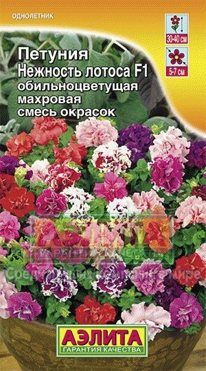 Семена. Петуния «Нежность лотоса F1», смесь, 10 шт