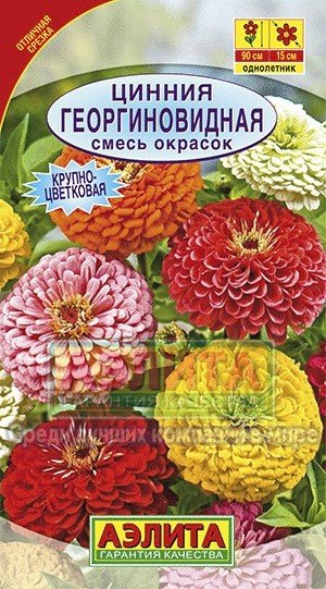 Семена. Цинния «Георгиновидная», 0,3 г