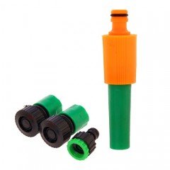 Насадка для полива, коннекторы 1/2", 1/2" с аквастоп, штуцер 1/2"-3/4"