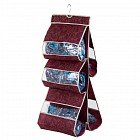 Органайзер для хранения сумок с вешалкой двухсторонний «Бордо», 5 отделений