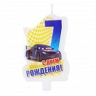 Свеча в торт «С днем рождения!», цифра 7, Тачки