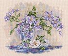 Набор для вышивания «Сиреневые клематисы»