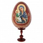 Сувенир Яйцо на подставке икона «Божья Матерь Иерусалимская»