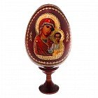 Сувенир Яйцо на подставке икона «Божья Матерь Казанская»