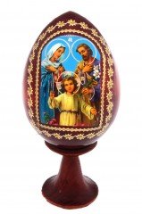 Сувенир Яйцо на подставке икона «Святое семейство»