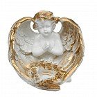 Статуэтка «Ангел с цветами» белый