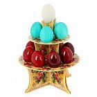 Пасхальная подставка на 13 яиц «Христос Воскресе!» цветы