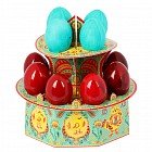 Пасхальная подставка на 12 яиц «Со светлой Пасхой!» цыплята