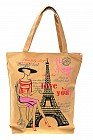 Сумка женская «Эйфелева башня», цвет бежевый