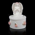 Шкатулка «Ангел-девушка в розовом венке - благословение»