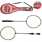 Бадминтон, набор 3 предмета: 2 металлические ракетки, чехол, цвет в ассортименте