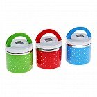 Ланч-бокс «Горошек», 630 мл, внутри металл, цвет в ассортименте