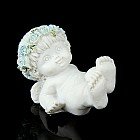 Сувенир «Ангелок карапуз» голубой веночек, в ассортименте