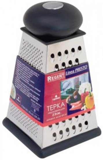 Тёрка «Regent» четырёхгранная, 23 см, черный
