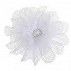 Бант для девочек «Школьница» цветок резной с овалом